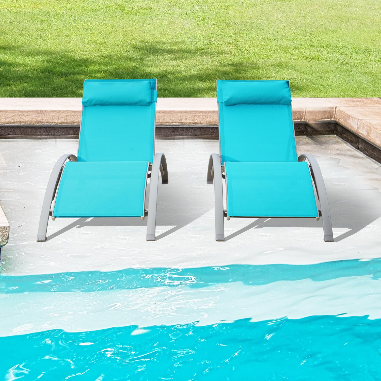 Deck Chair Lounger - Aluminiowe leżaki ogrodowe na każdą pogodę,