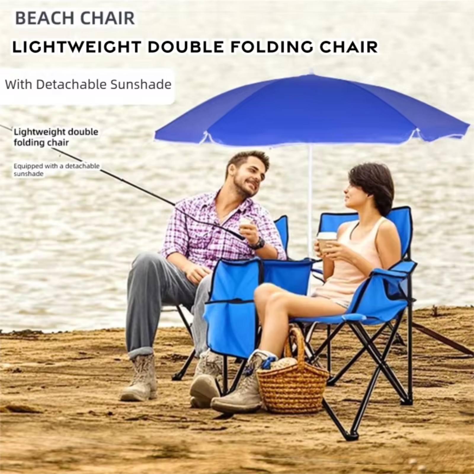 Outdoor Furniture Diy Plans - Składane krzesło kempingowe dwuosobowe z torbą