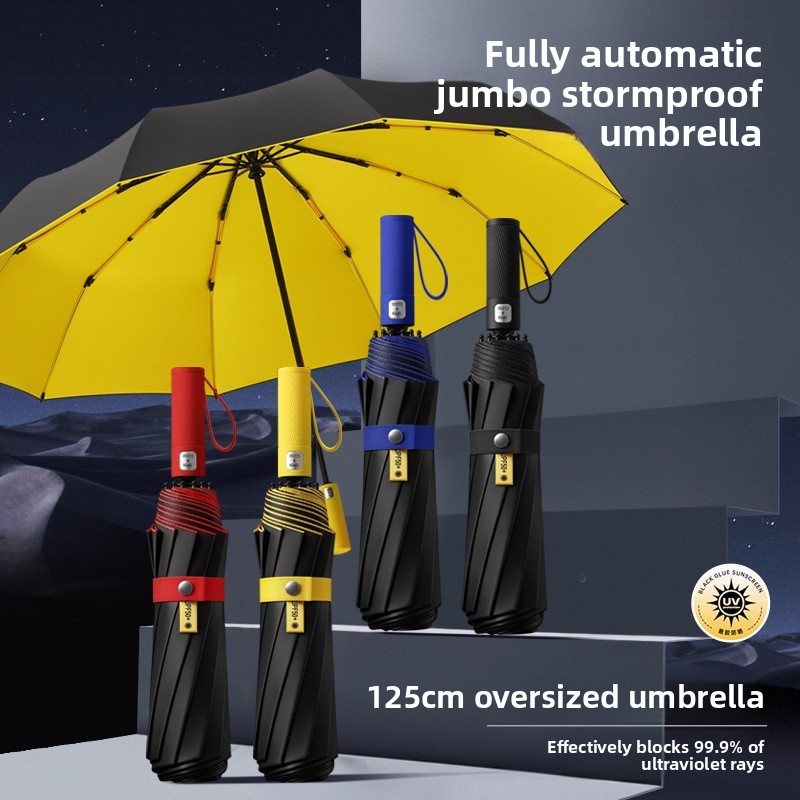 Parasol Umbrella Large - Parasol męski 125 cm, potrójnie składany,