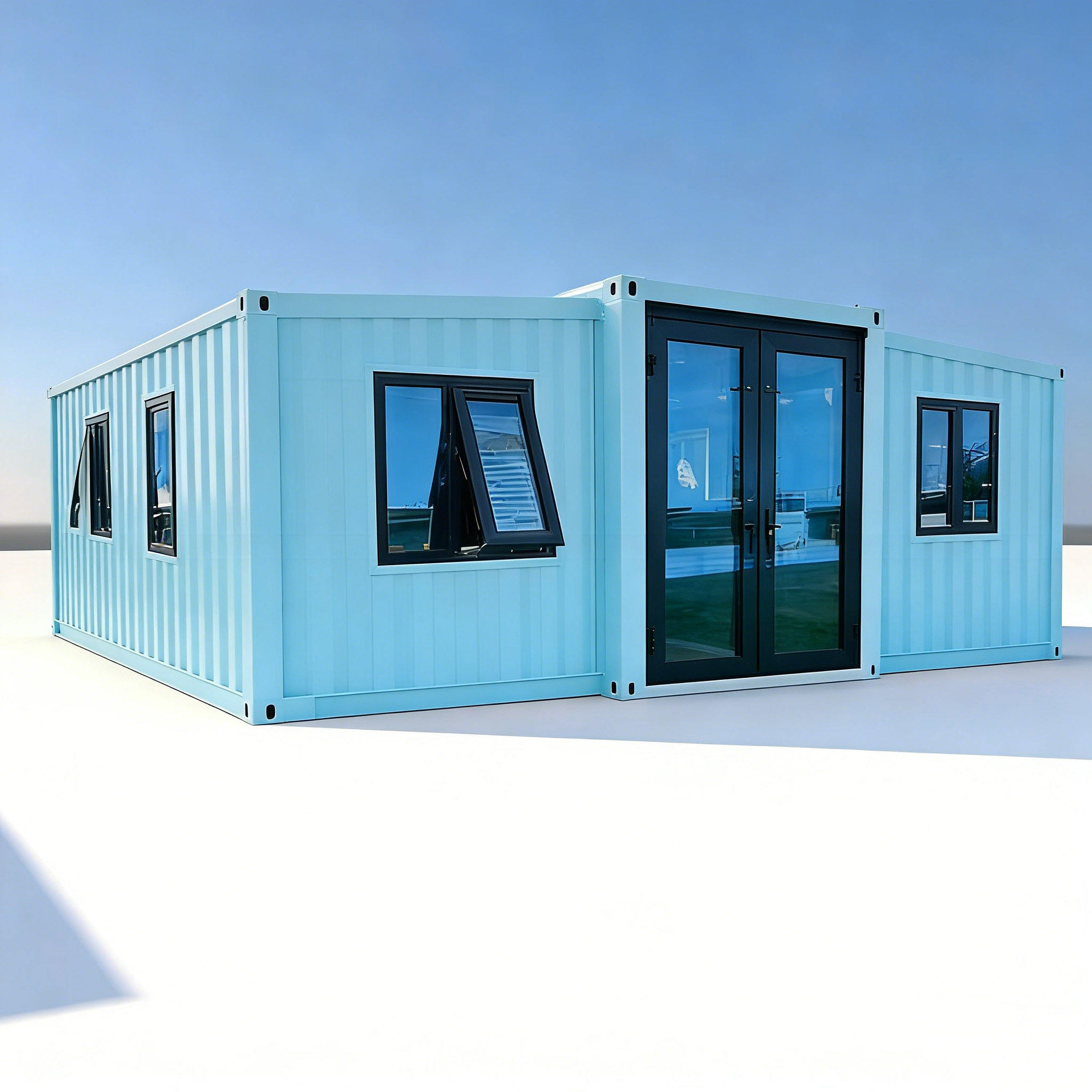 Outdoor Furniture From China - Domy kontenerowe z doskonałym oświetleniem, prefabrykowane,