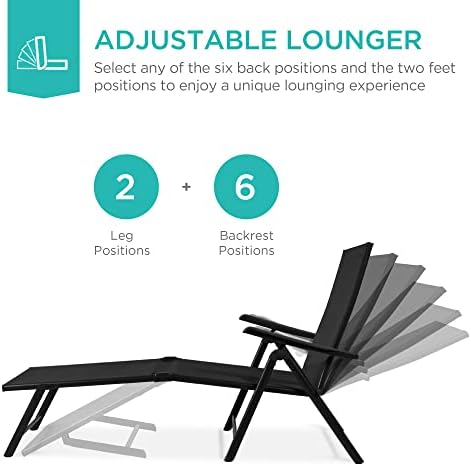 Zestaw 2 leżaków ogrodowych z  – Deck Chair Lounger recenzja i cena