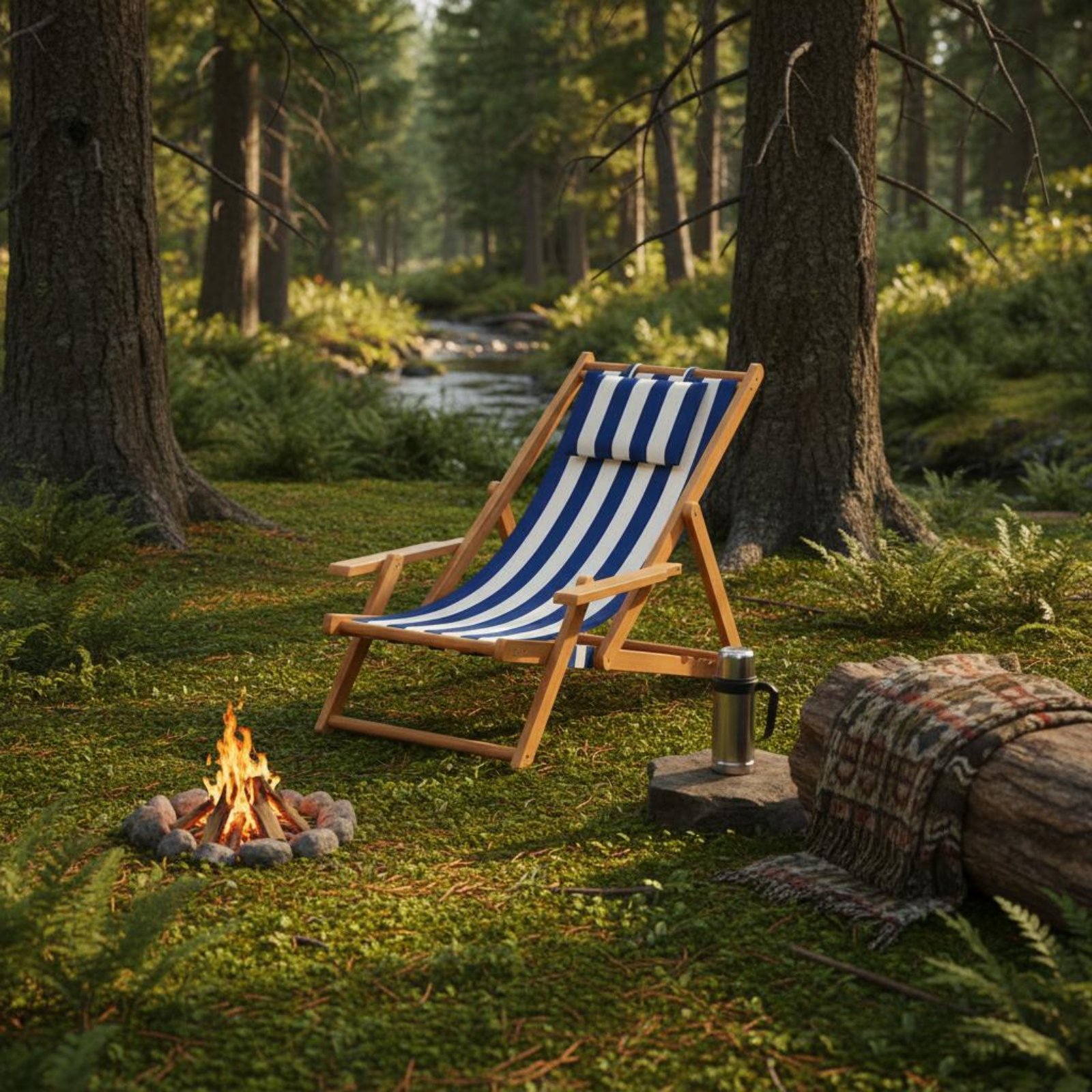 Leżak plażowy z płótna, rozkła – Deck Chair Lounger recenzja i cena