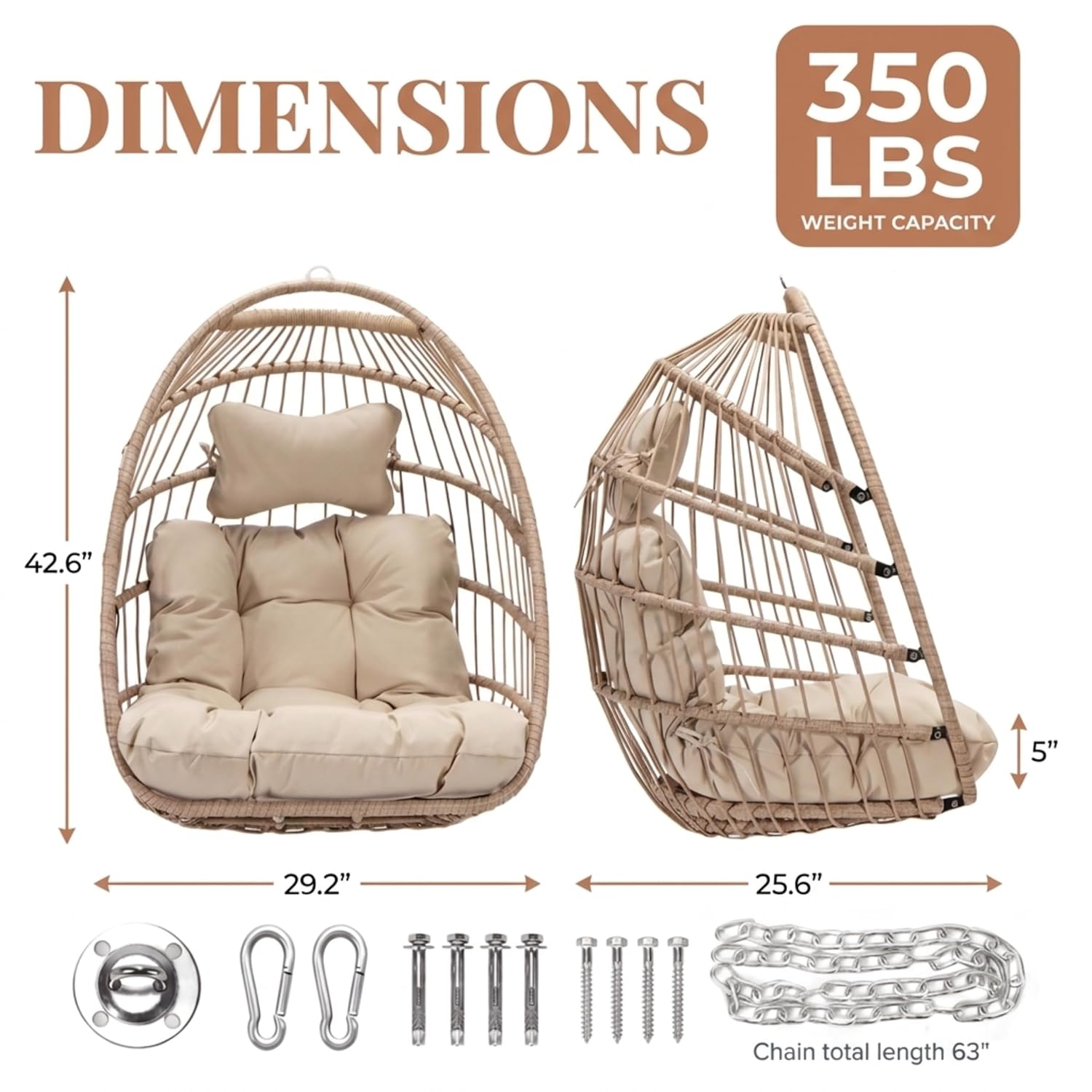 Wiszące krzesło jajko do zawie – Outdoor Furniture Without Cushions recenzja i cena