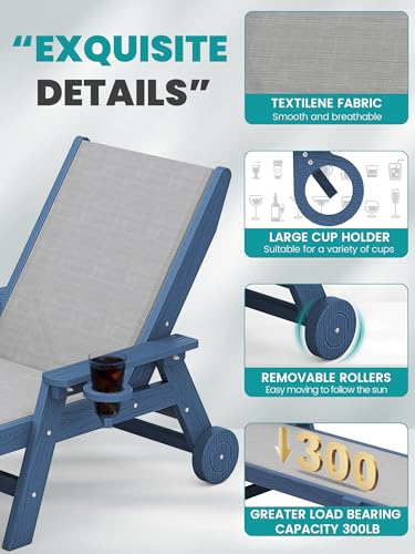 Leżak ogrodowy z tkaniny texti – Deck Chair Lounger recenzja i cena