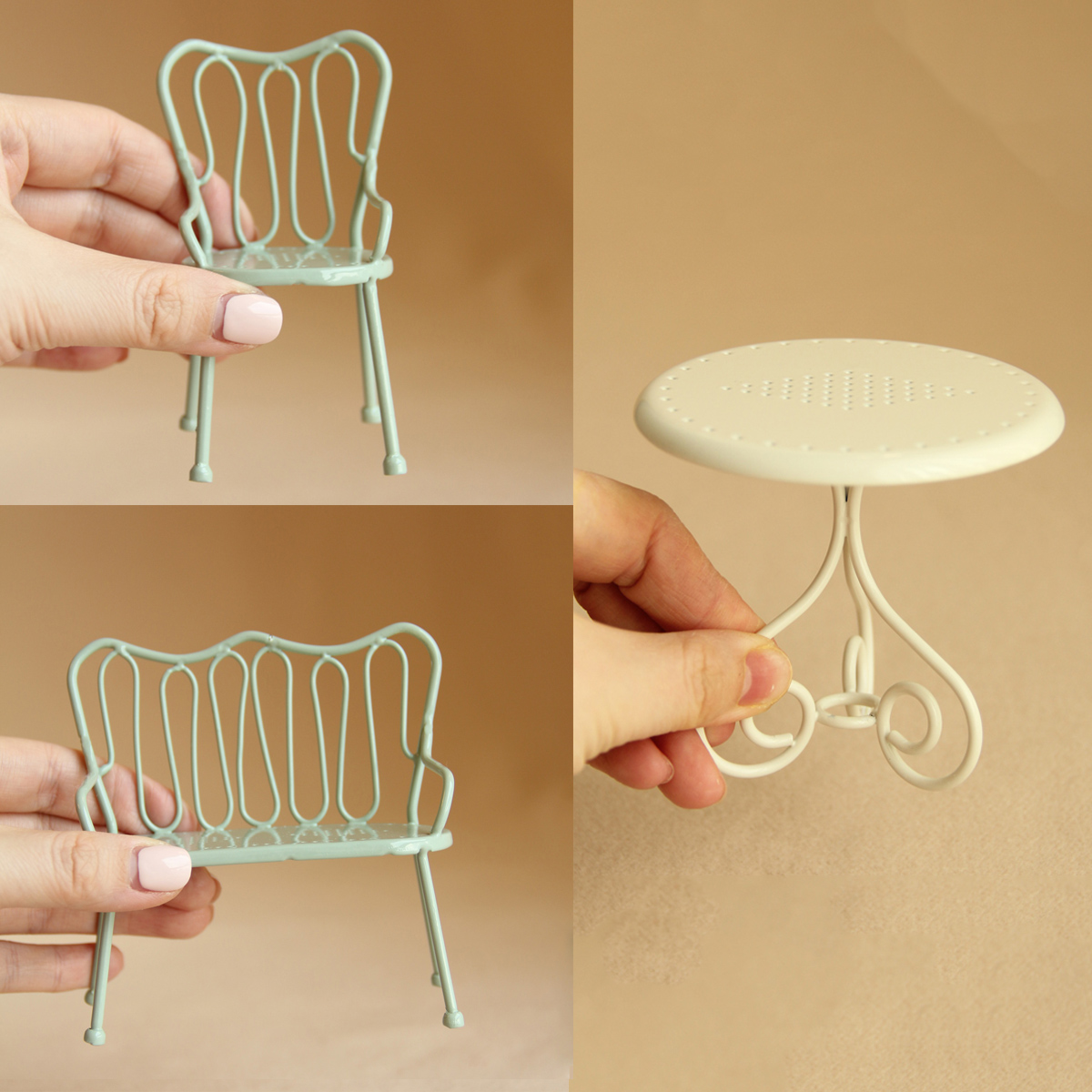 Miniaturowy żelazny zestaw sto – Outdoor Furniture Hotel recenzja i cena