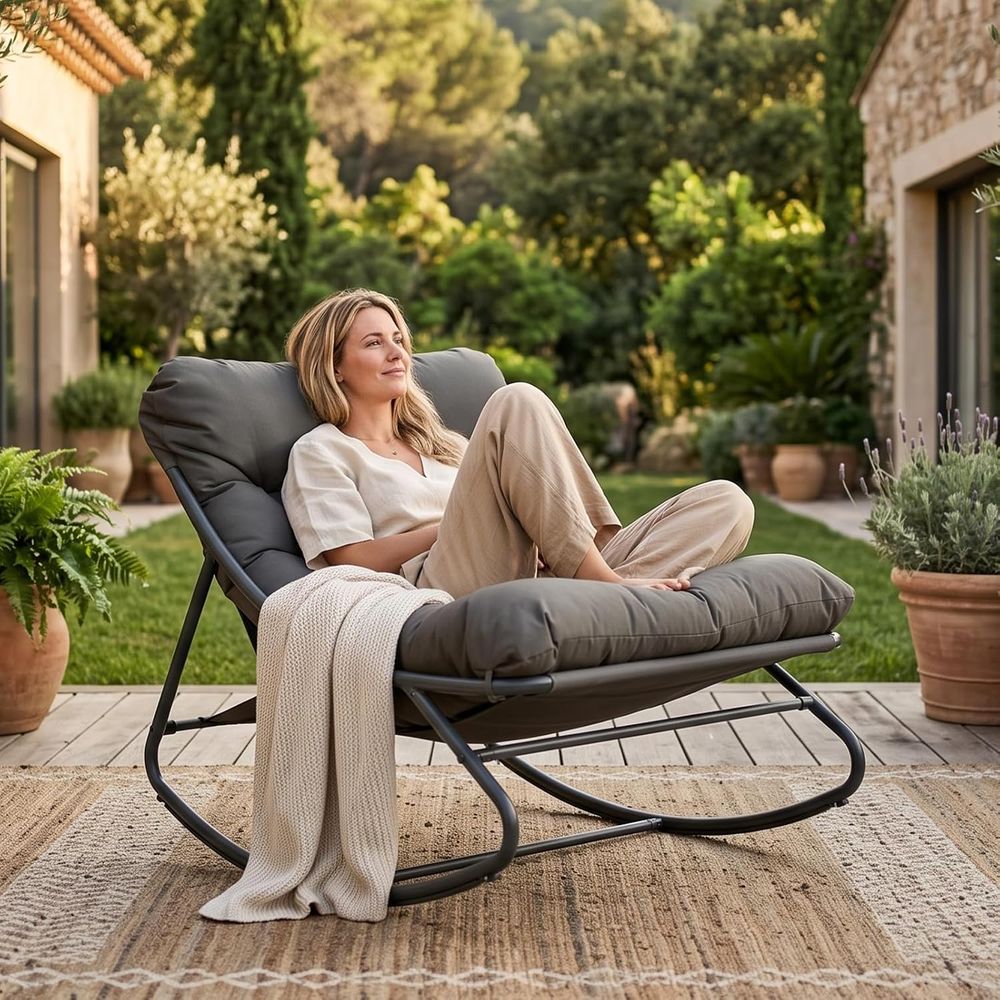 Duży fotel bujany Papasan z po – Outdoor Furniture Without Cushions recenzja i cena