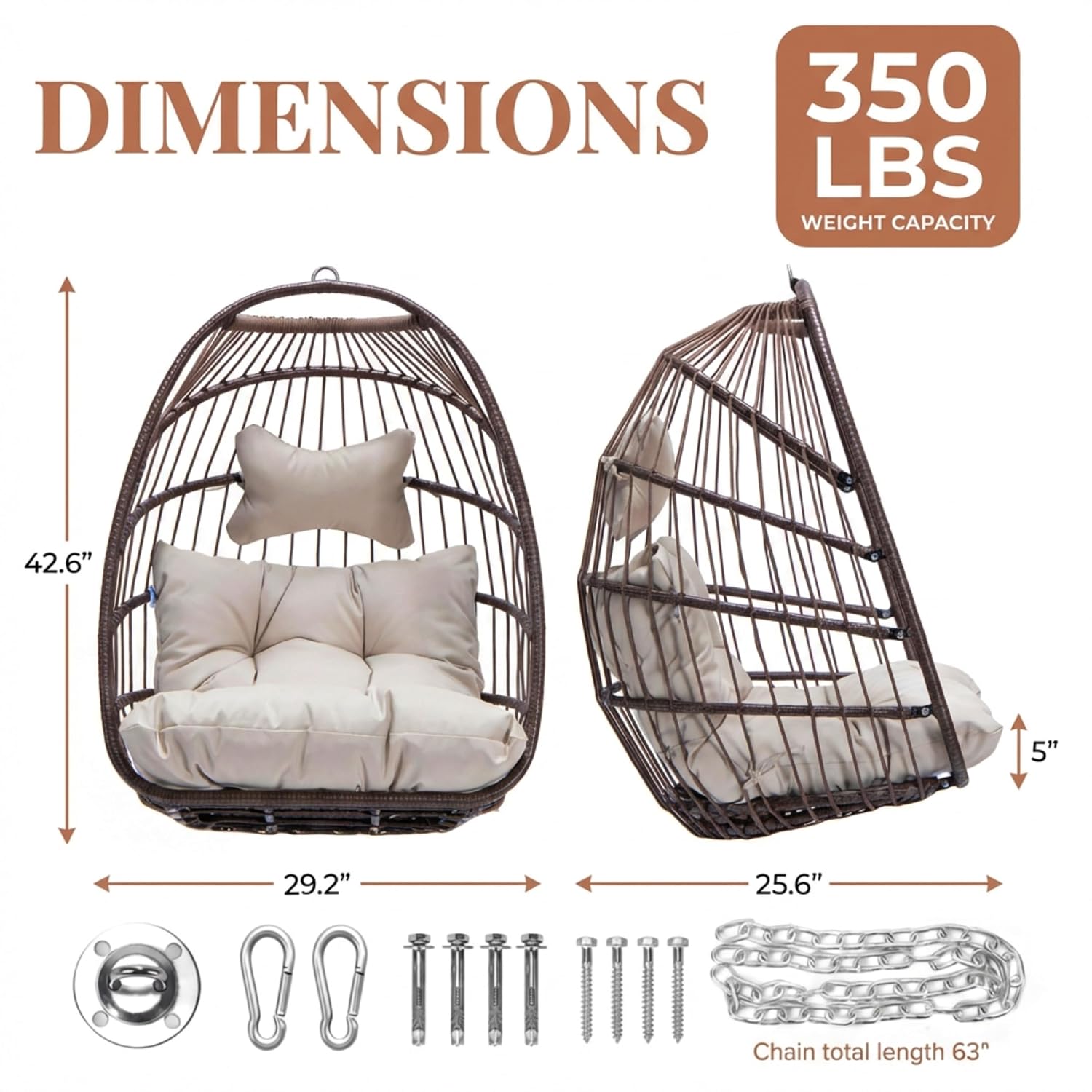 Wiszące krzesło jajko na zewną – Outdoor Furniture Without Cushions recenzja i cena