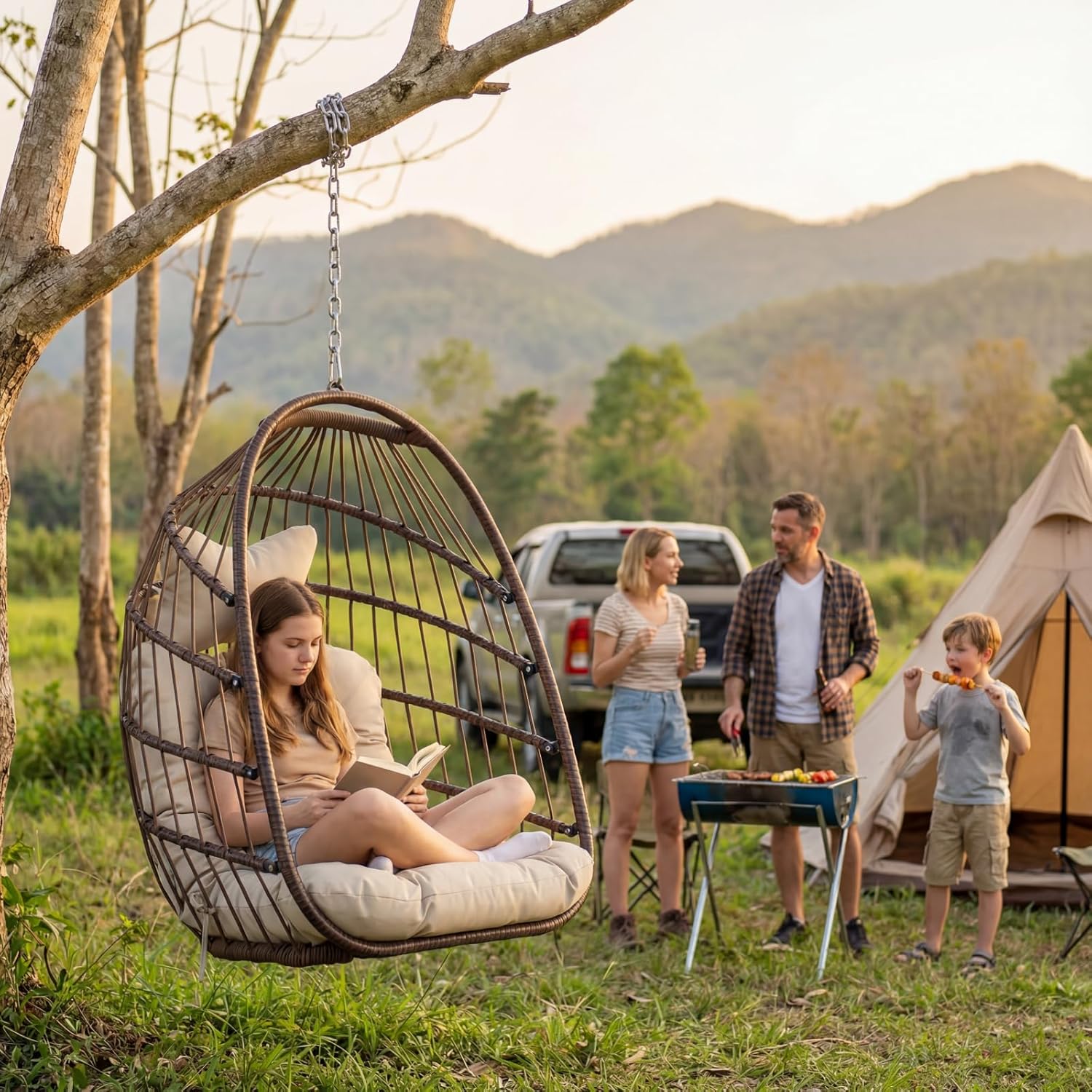 Wiszące krzesło jajko na zewną – Outdoor Furniture Without Cushions recenzja i cena