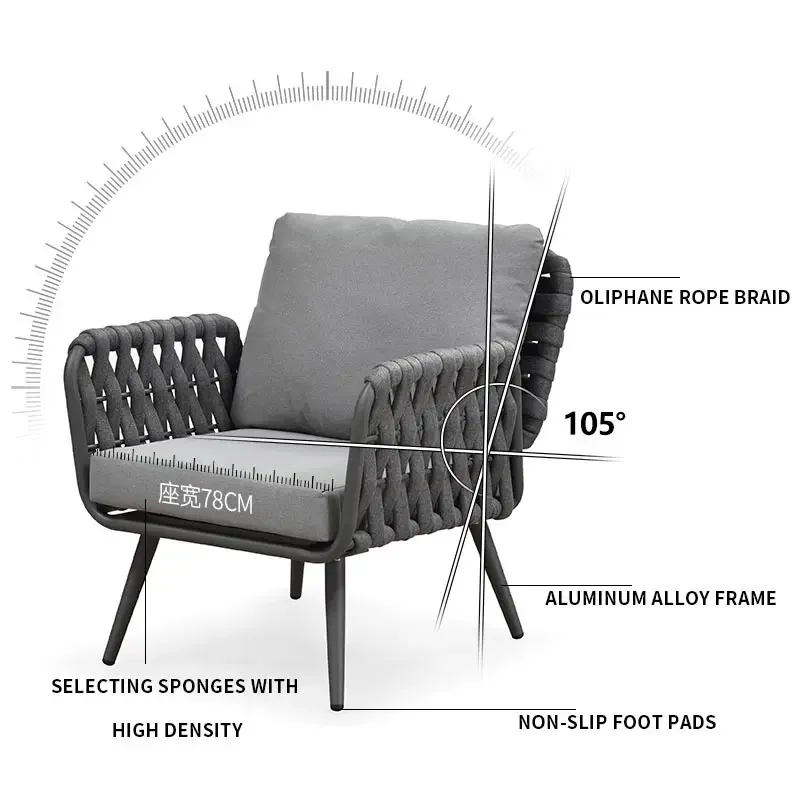 Nowoczesny szary aluminiowy ze – Outdoor Furniture From China recenzja i cena