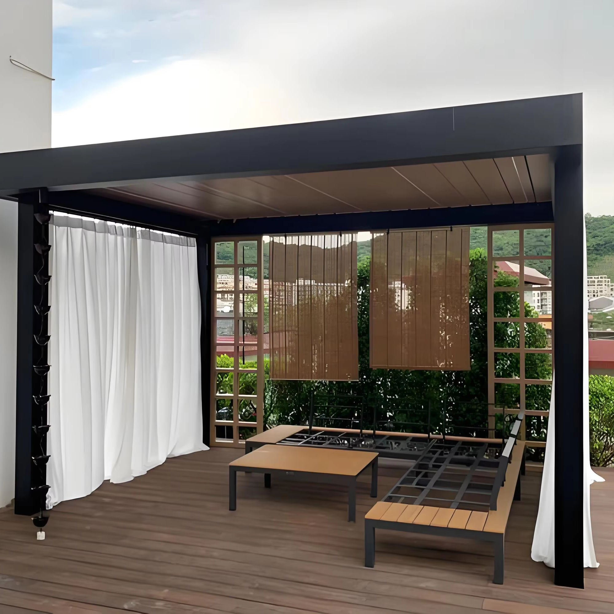 Pergola prostokątna ze stopu a – Outdoor Furniture Aluminium recenzja i cena