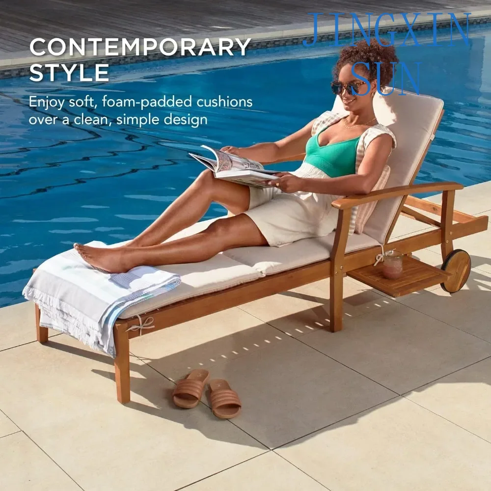 Leżak z drewna akacjowego 79x2 – Outdoor Furniture Without Cushions recenzja i cena